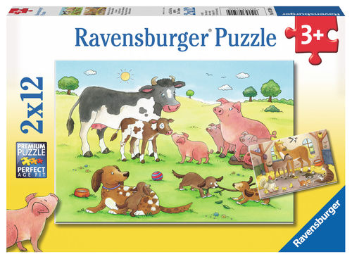 Puzzle: Glückliche Tierfamilien