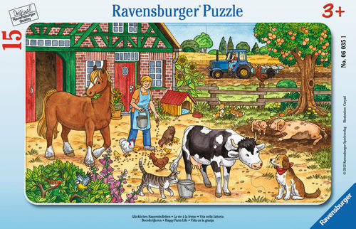 Rahmenpuzzle: Glückliches Bauernhofleben