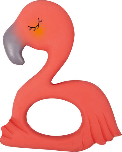 Beißring aus Naturkautschuk "Flamingo Frieda"